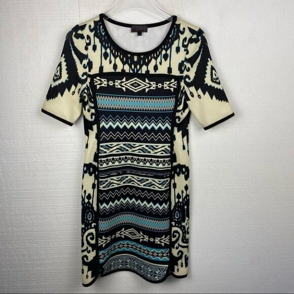 Hale Bob Caitlyn Aztec Print Scuba Dress XS Mini - Picture 1 of 6